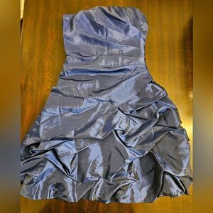Cache strapless blue dress size 2 like new Y2K